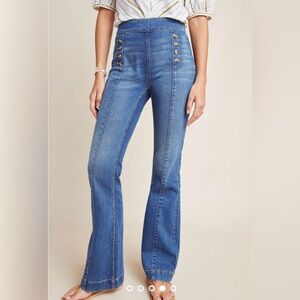 Pilcro and the Letterpress Blue Flare Jeans